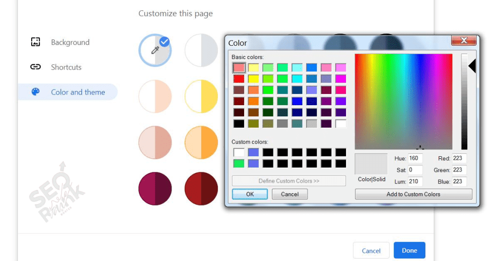 Google Colors in Logo 